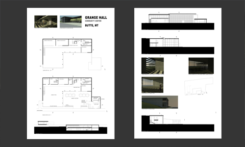 Final Presentation Boards for Butte Community Center