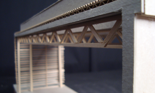 Close up of Model - Community Center for Butte, MT